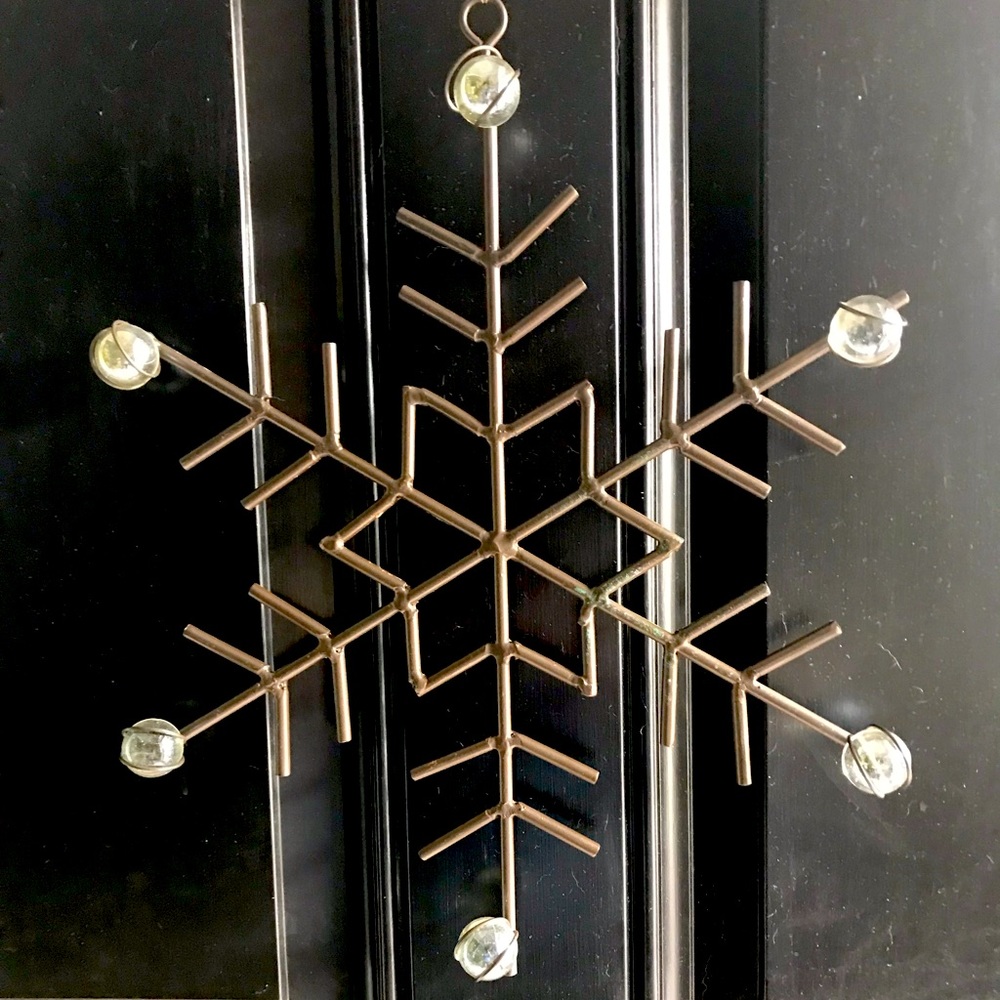 Metal and Glass Ball Snowflake